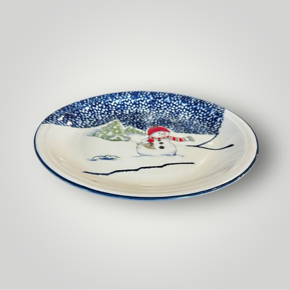 Thomson Pottery Snowman Plate Discontinued Christmas Holiday Collectible Used - Picture 12 of 15